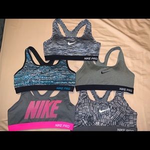 Lot of 5 small Nike sports bras